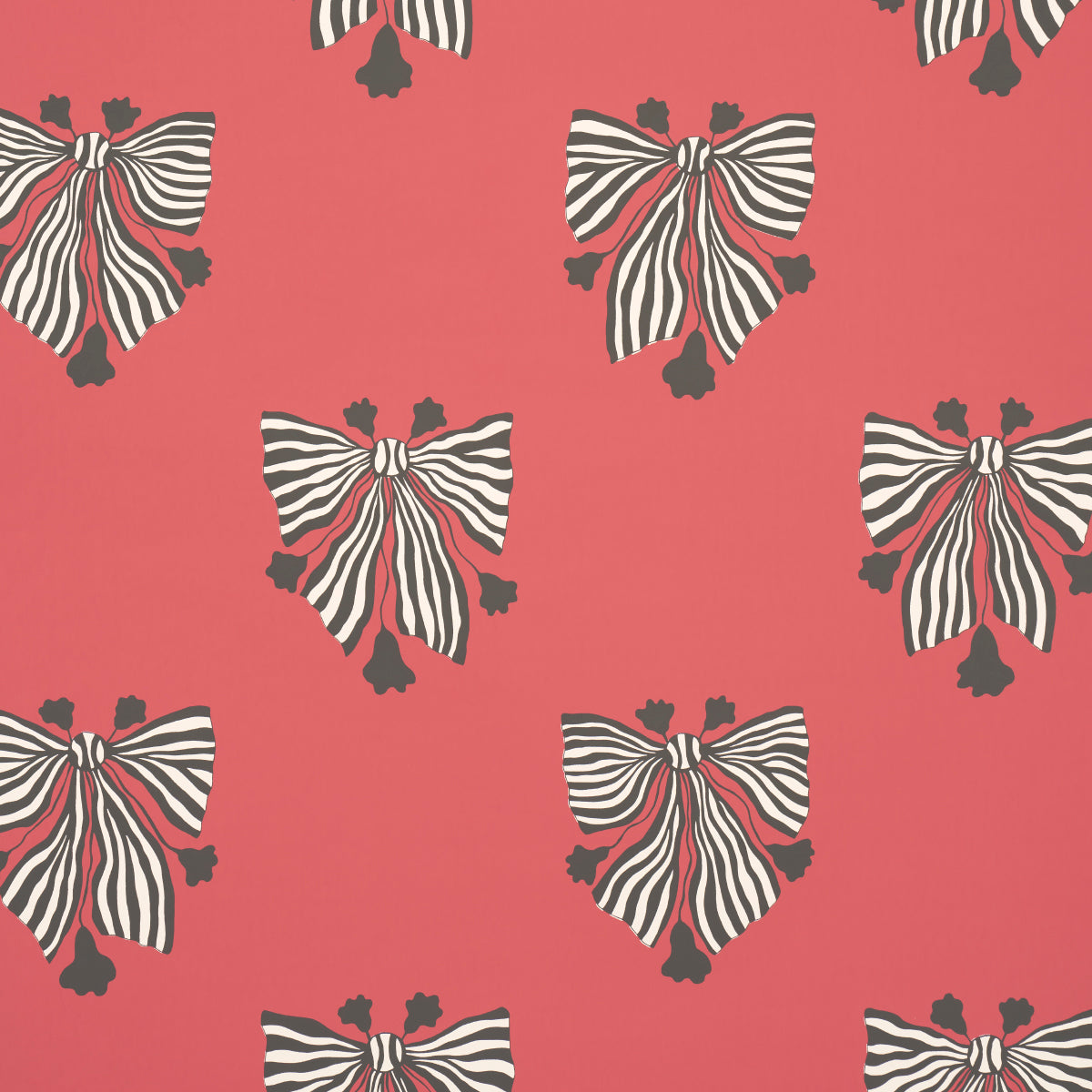 Schumacher Bow-Wow-Wow Red Wallpaper Sample 5015471