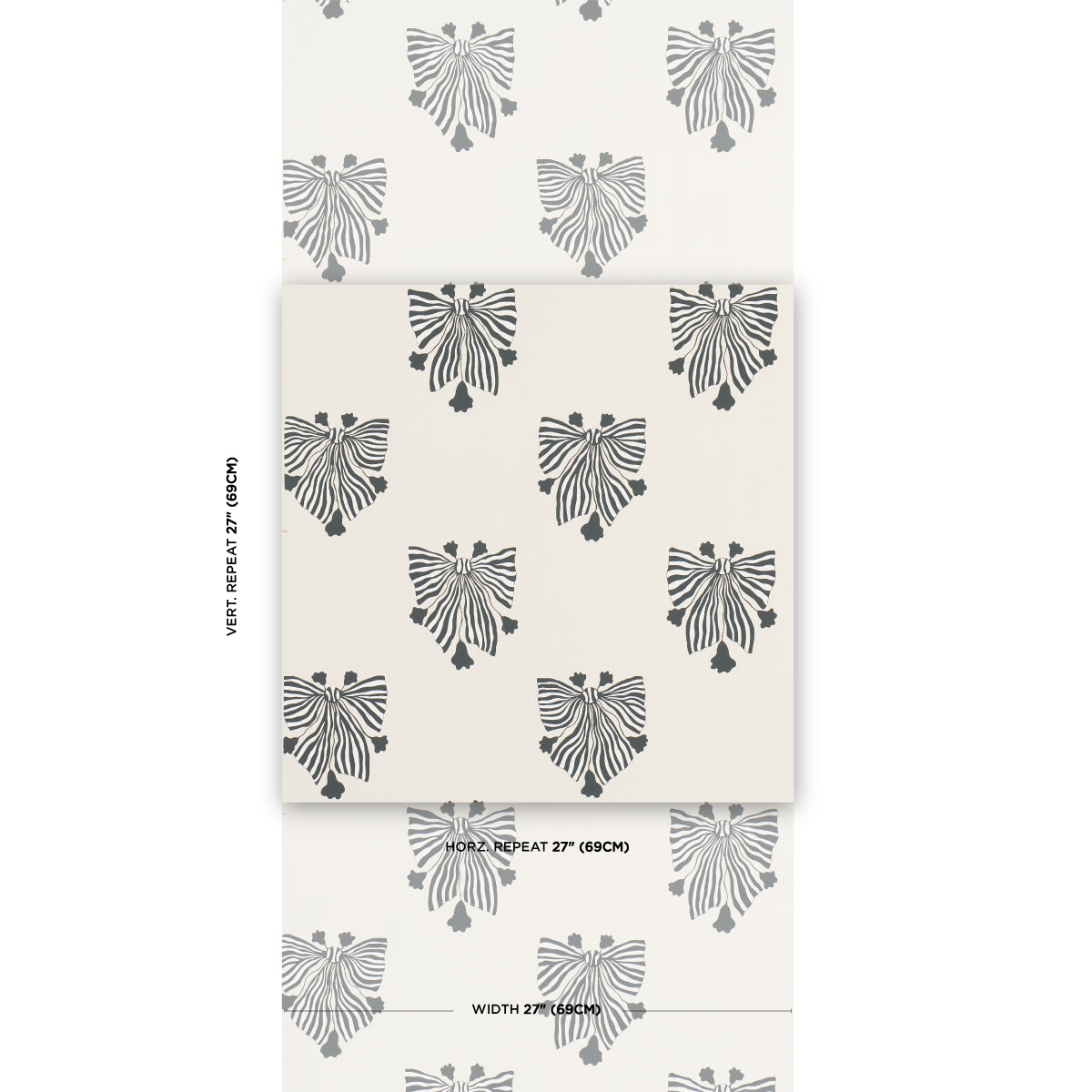 Schumacher Bow-Wow-Wow Cream Wallpaper Sample 5015472
