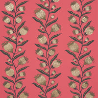Schumacher Thistle Vine Red & Gold Wallpaper 5015480