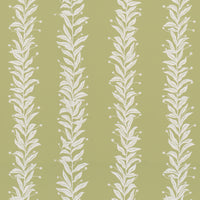 Schumacher Tendril Stripe Olive Wallpaper 5015492