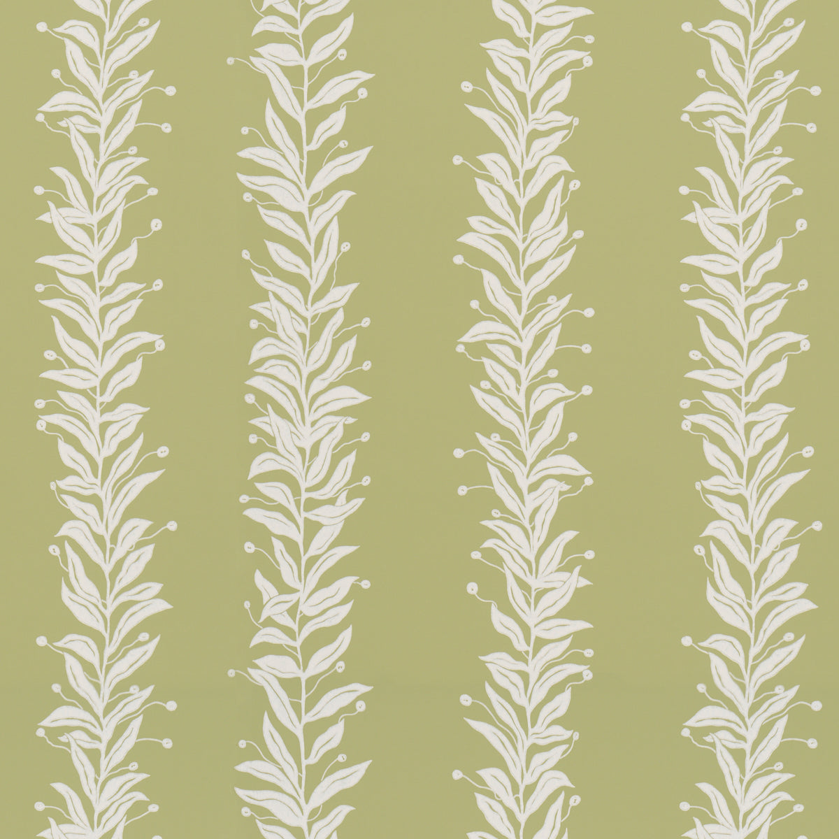 Schumacher Tendril Stripe Olive Wallpaper 5015492