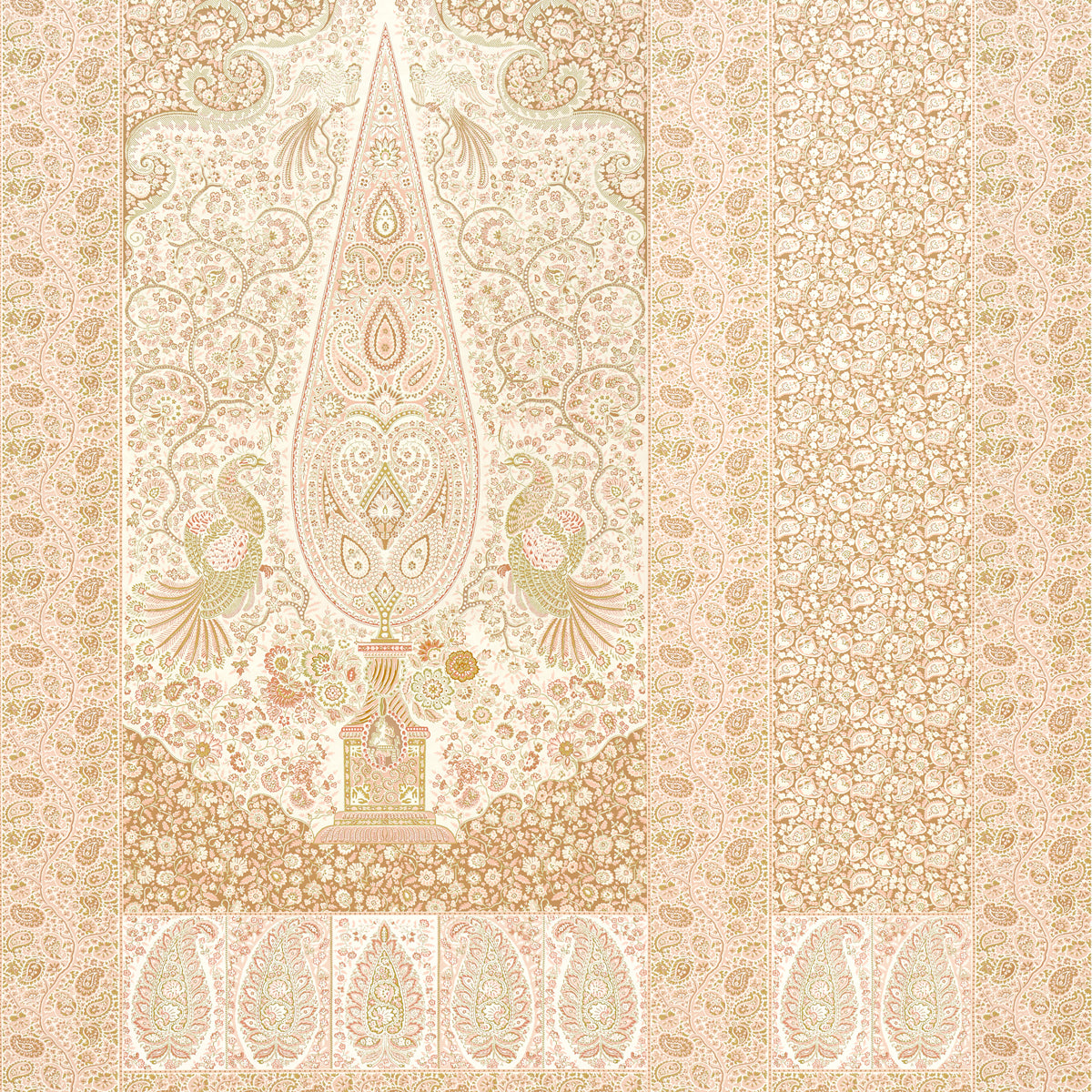 Schumacher Colmery Paisley Panel Set PeTale Wallpaper Sample 5015512