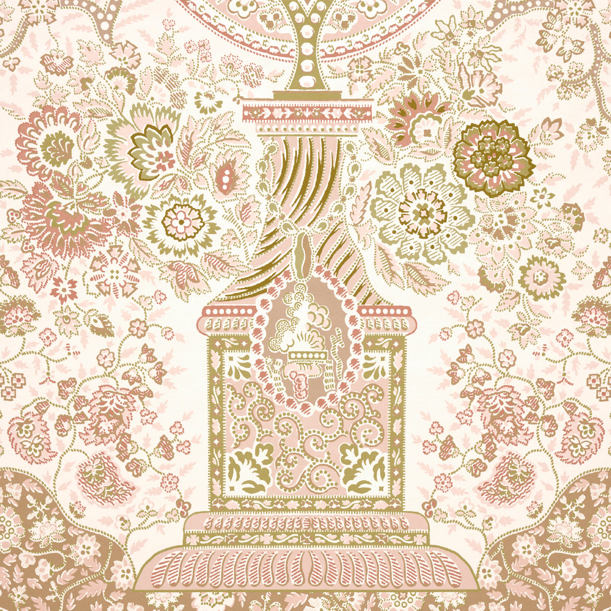 Schumacher Colmery Paisley Panel Set PeTale Wallpaper Sample 5015512
