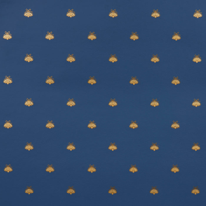 Schumacher Hubert's Bees Midnight & Gold Wallpaper Sample 5015531