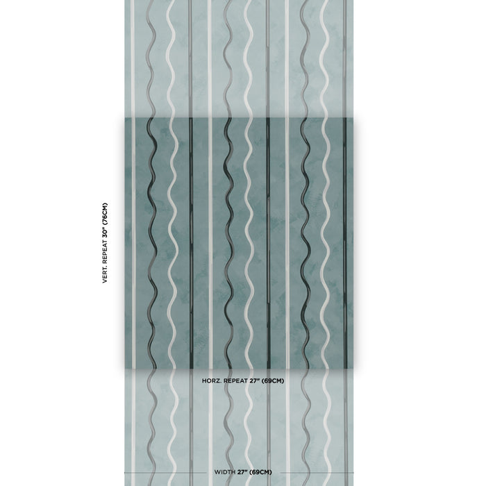 Schumacher Affogato Blue Gray Wallpaper Sample 5015570