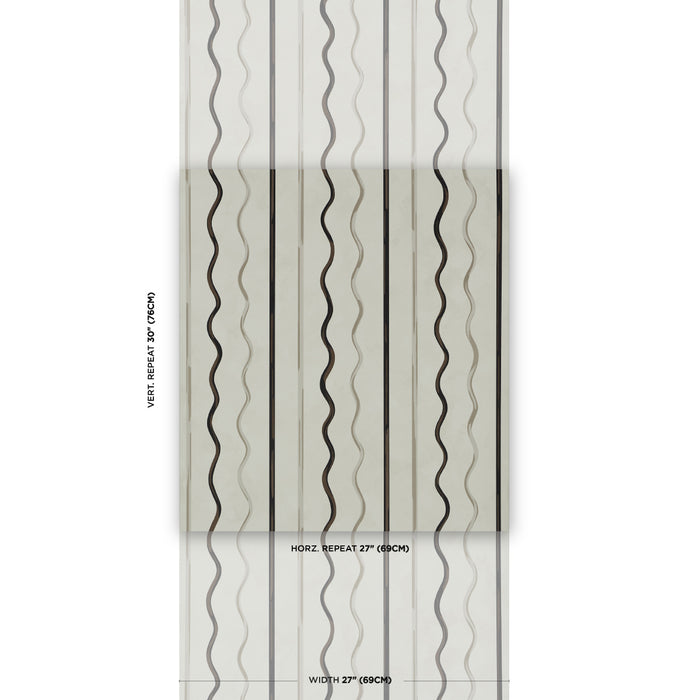 Schumacher Affogato Ivory & Carbon Wallpaper Sample 5015571