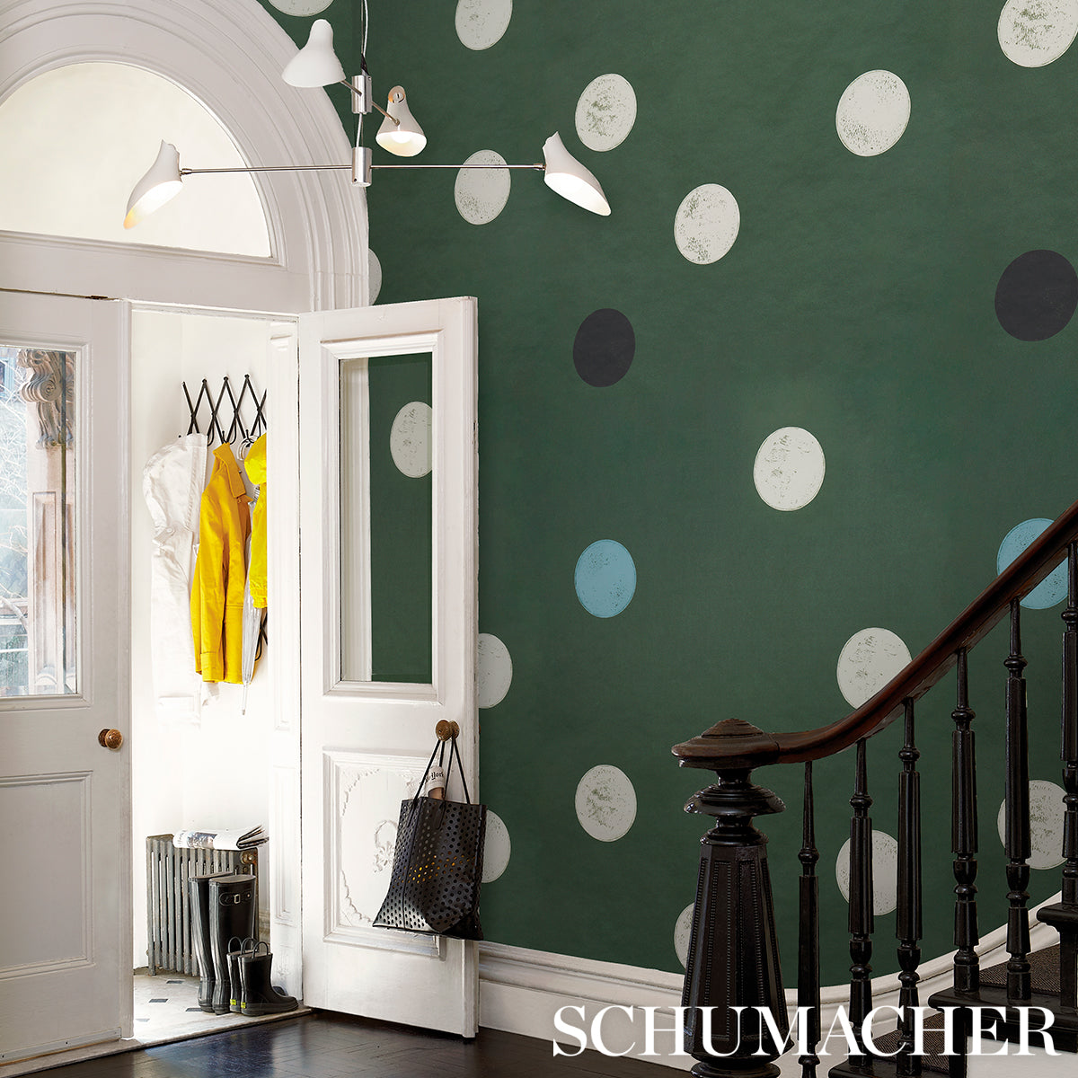 Schumacher Monte Carlo Deep Green Wallpaper Sample 5015590