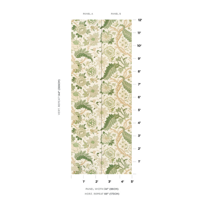 Schumacher Darsy Tree Of Life Sisal Panel Set Leaf Wallpaper 5015631