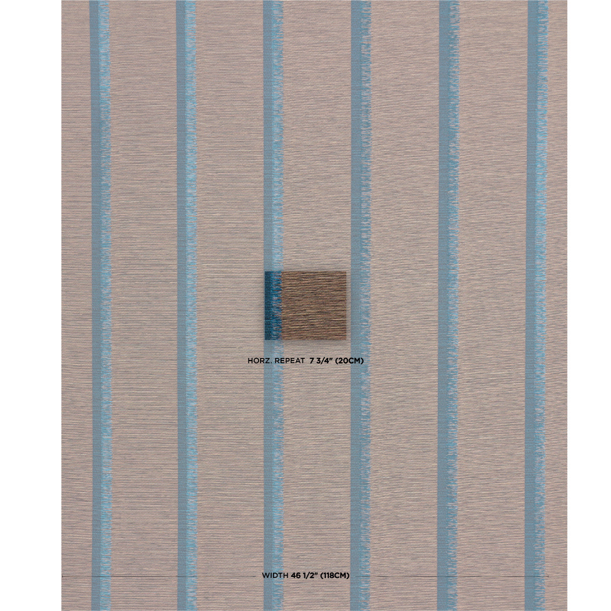 Schumacher Axel Fringe Wallcovering Peacock/Brown Wallpaper Sample 5015710