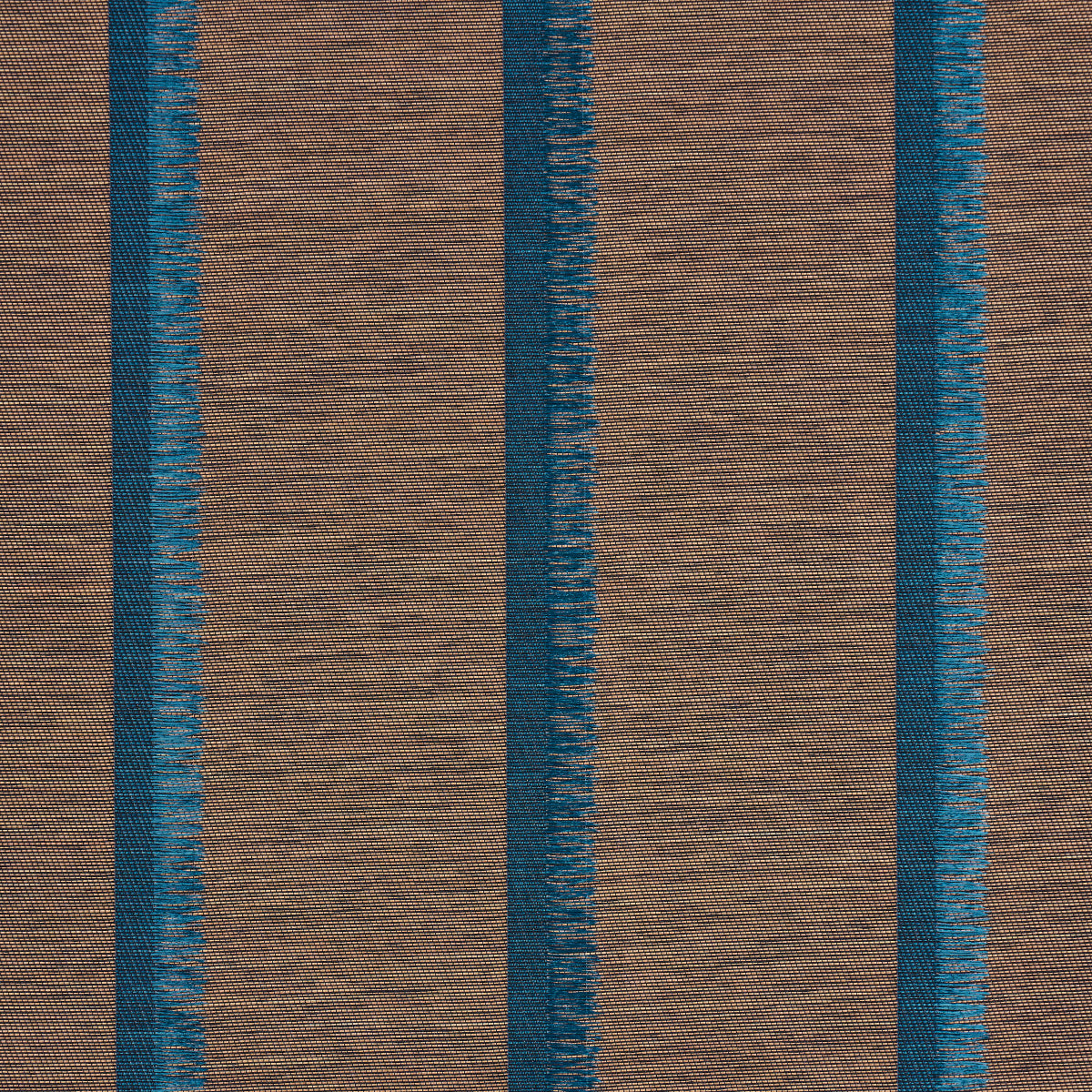 Schumacher Axel Fringe Wallcovering Peacock/Brown Wallpaper Sample 5015710