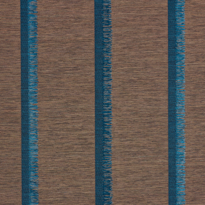 Schumacher Axel Fringe Wallcovering Peacock/Brown Wallpaper Sample 5015710