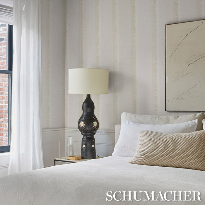 Schumacher Axel Fringe Wallcovering Parchment Wallpaper Sample 5015712