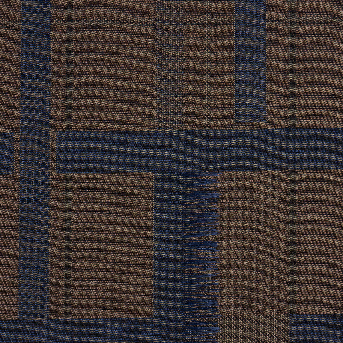Schumacher Axel Plaid Wallcovering Navy/Espresso Wallpaper Sample 5015721