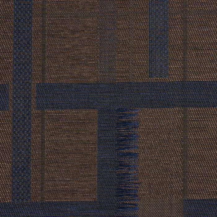 Schumacher Axel Plaid Wallcovering Navy/Espresso Wallpaper Sample 5015721