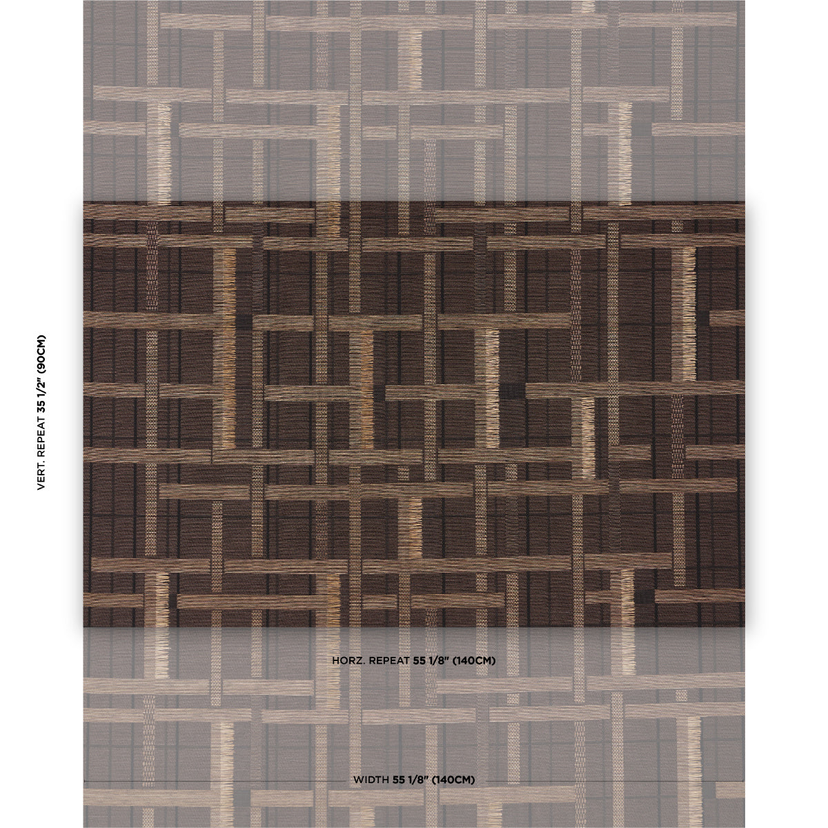 Schumacher Axel Plaid Wallcovering Saddle Brown Wallpaper Sample 5015722