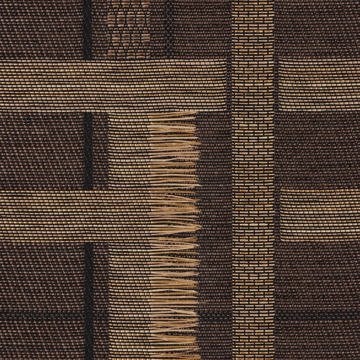 Schumacher Axel Plaid Wallcovering Saddle Brown Wallpaper Sample 5015722
