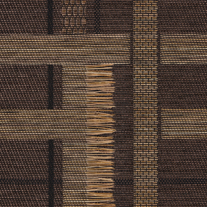 Schumacher Axel Plaid Wallcovering Saddle Brown Wallpaper Sample 5015722