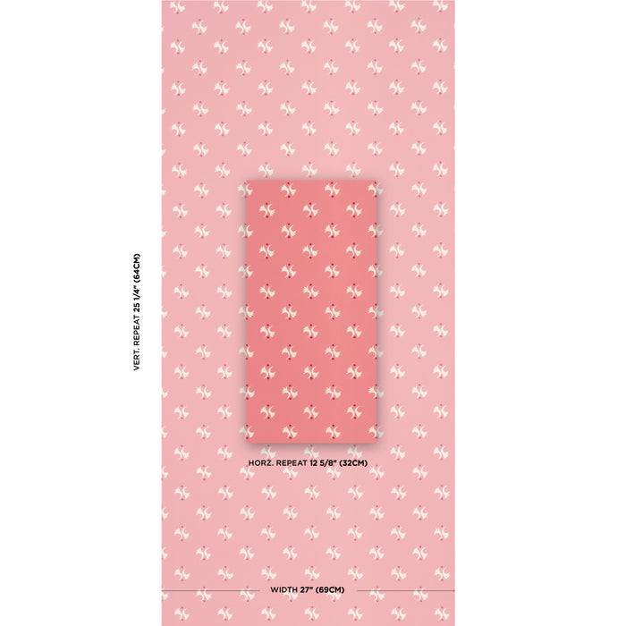 Schumacher Lavigne Rouge Wallpaper Sample 5015730