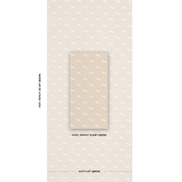 Schumacher Lavigne Natural Wallpaper Sample 5015731