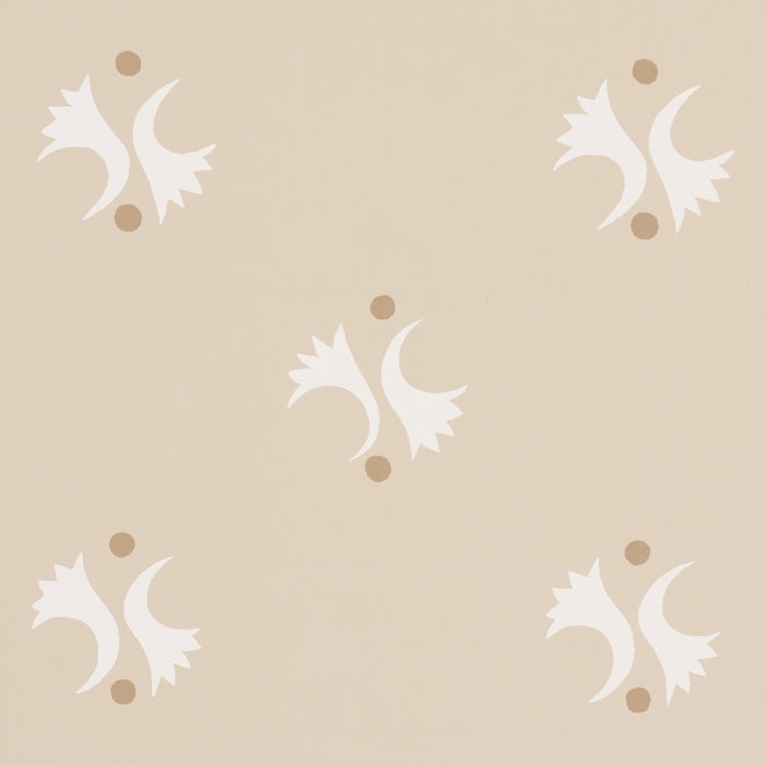 Schumacher Lavigne Natural Wallpaper Sample 5015731