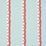 Schumacher Rousseau Stripe Rouge & Sky Wallpaper Sample 5015740