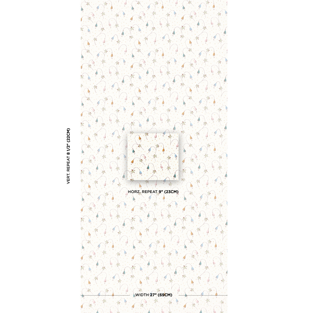 Schumacher Lolly Floral Confetti Wallpaper Sample 5015751