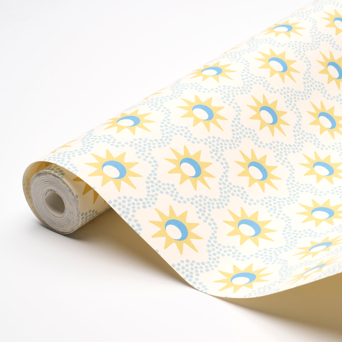 Schumacher Lucie Yellow & Sky Wallpaper Sample 5015760