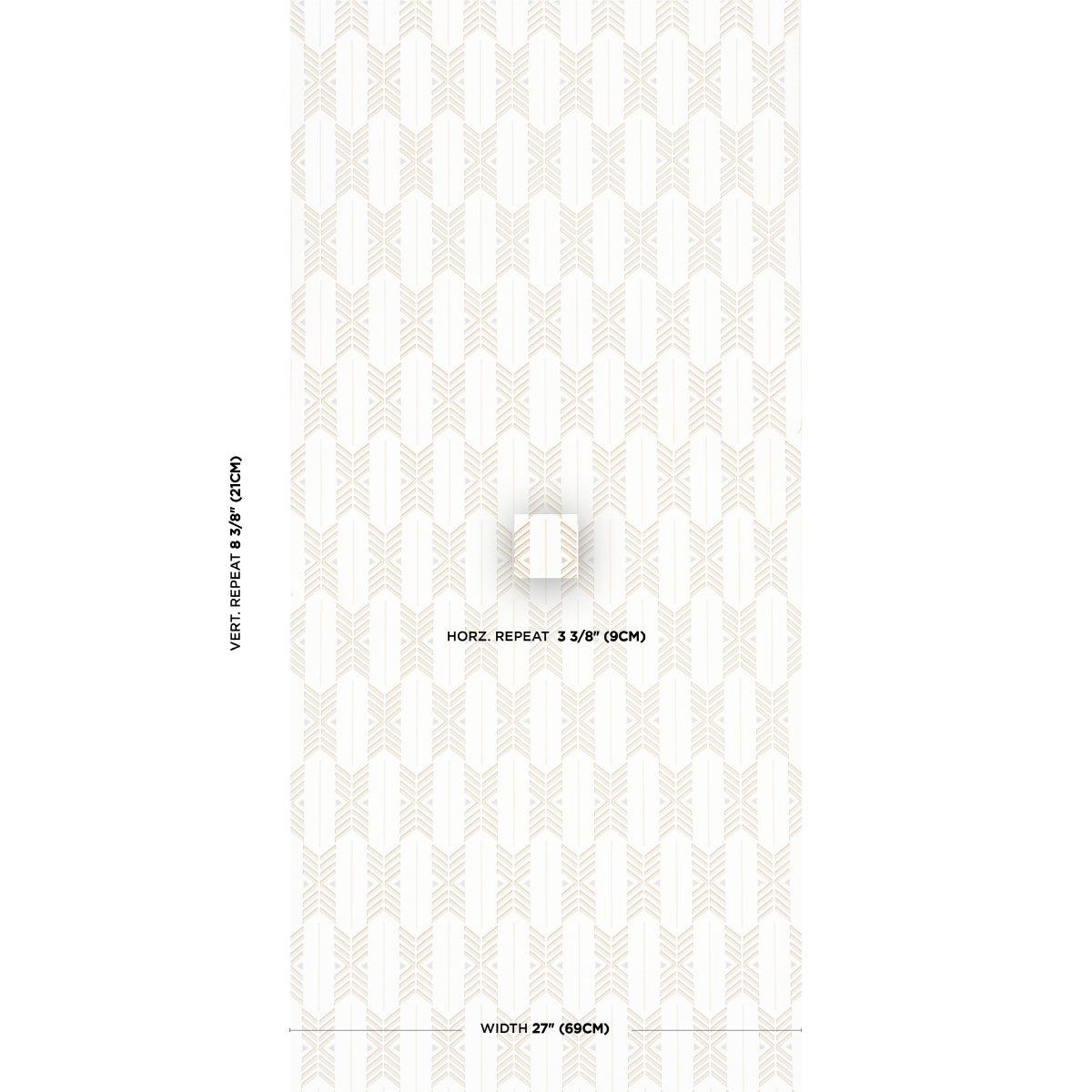 Schumacher Quiver Sesame Wallpaper Sample 5015810