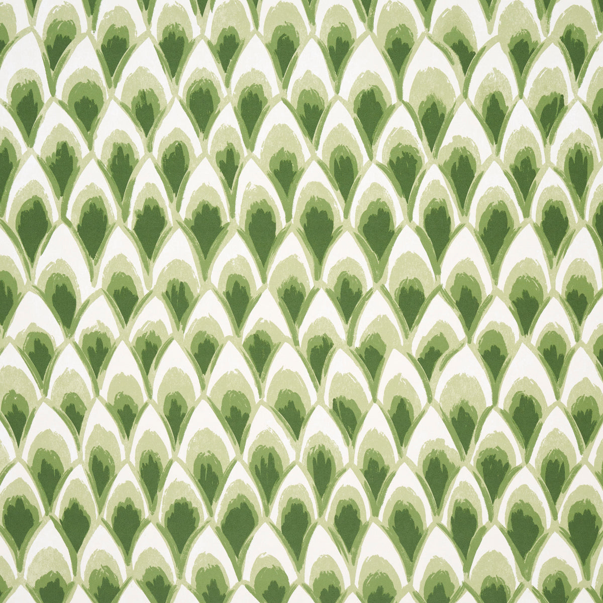Schumacher Chinoiserie Grande Panel Set Leaf Green Wallpaper Sample 5015821