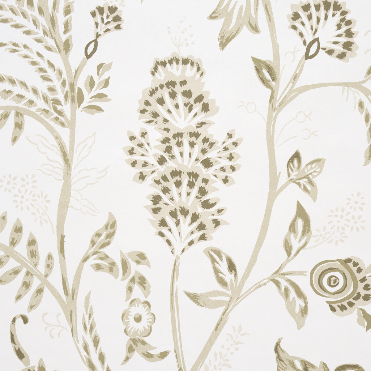 Schumacher Chinoiserie Grande Panel Set Neutral Wallpaper Sample 5015822