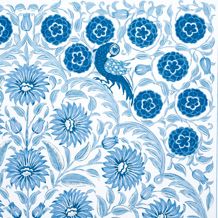 Schumacher Montecito Panel Set Indigo Wallpaper Sample 5015830