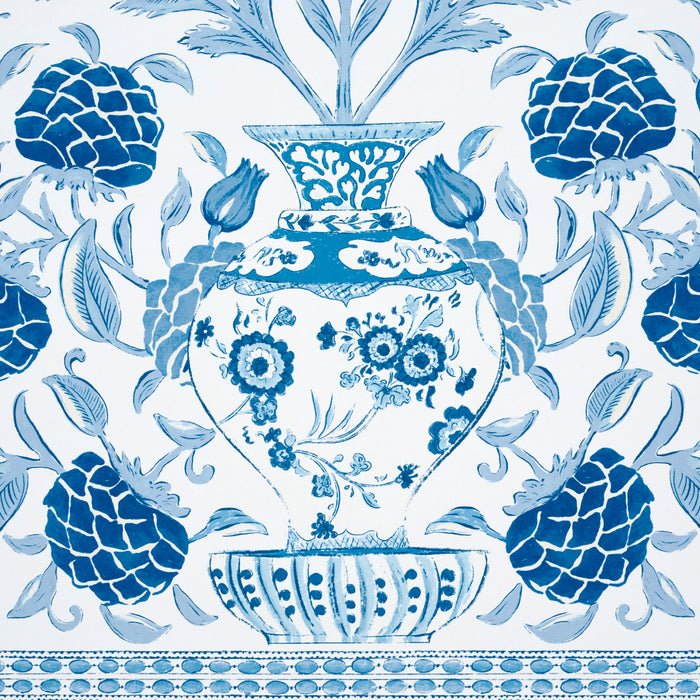 Schumacher Montecito Panel Set Indigo Wallpaper Sample 5015830