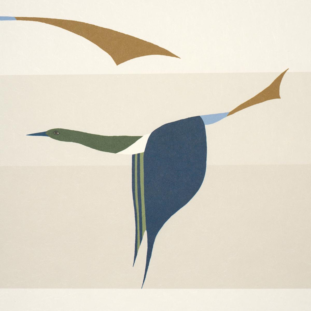 Schumacher Flying West Blue Wallpaper Sample 5015851