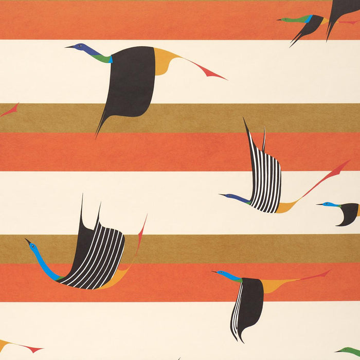 Schumacher Flying West Orange Wallpaper 5015852