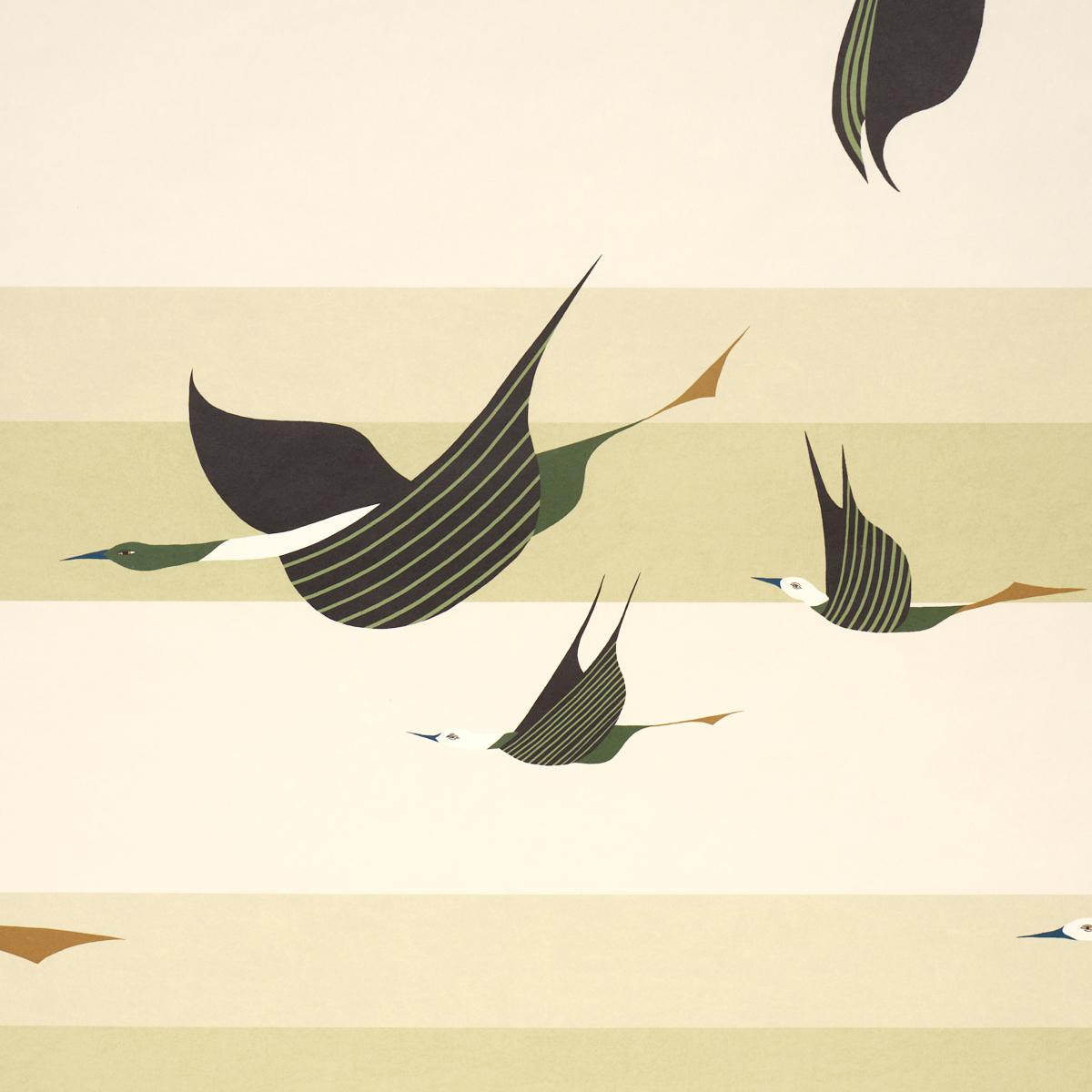 Schumacher Flying West Green Wallpaper Sample 5015853