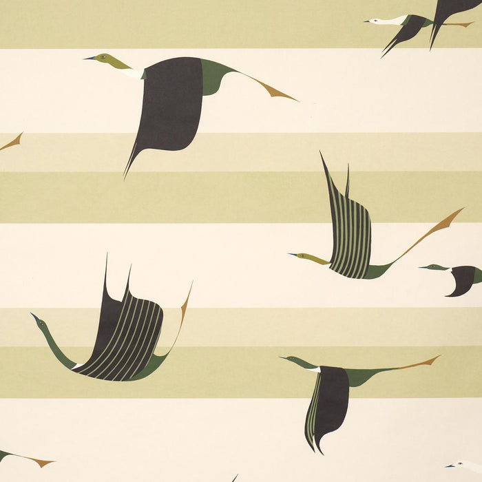 Schumacher Flying West Green Wallpaper Sample 5015853