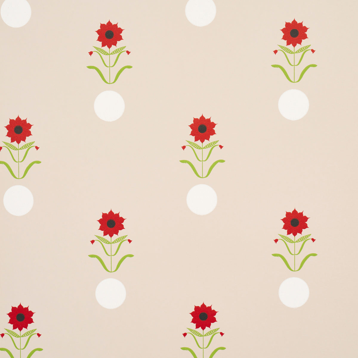 Schumacher Forget Me Dots Neutral Wallpaper Sample 5015880