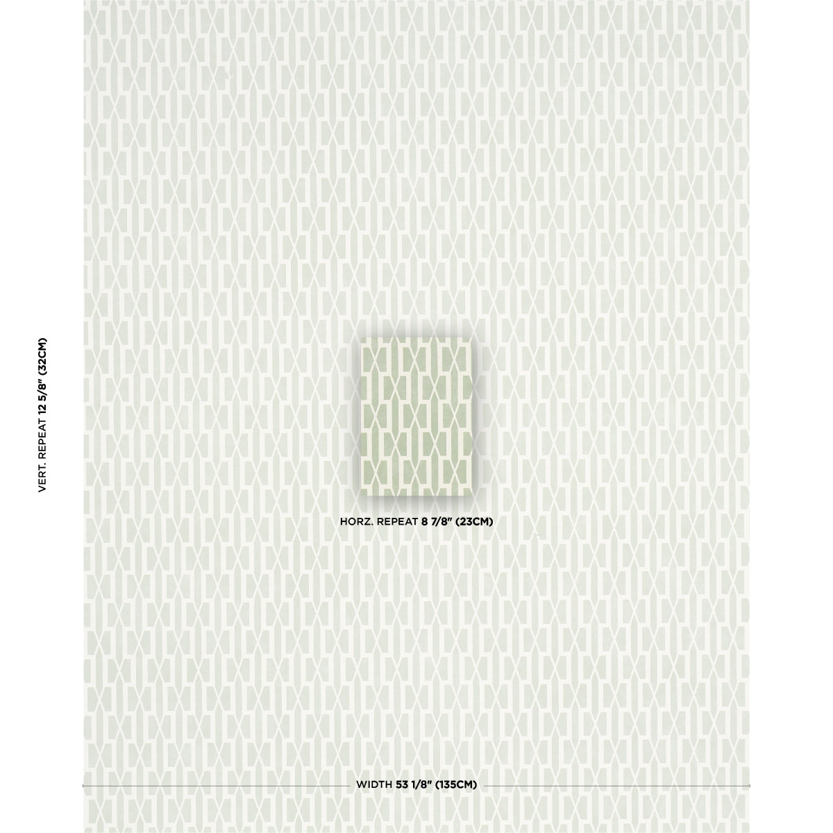 Schumacher Belvedere Celadon Wallpaper Sample 5015911