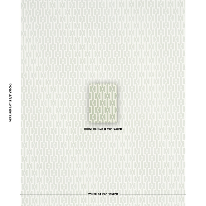 Schumacher Belvedere Celadon Wallpaper Sample 5015911