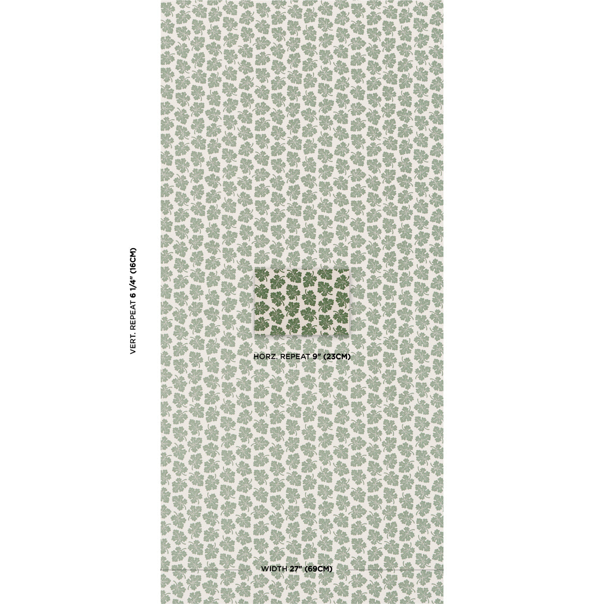 Schumacher Olive Green Wallpaper Sample 5015920