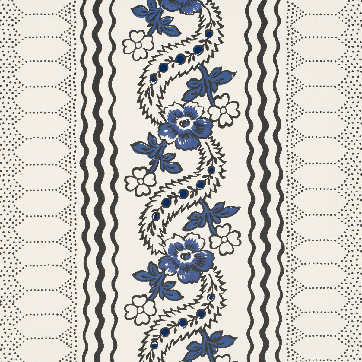 Schumacher Serena Stripe Blue Wallpaper Sample 5015930