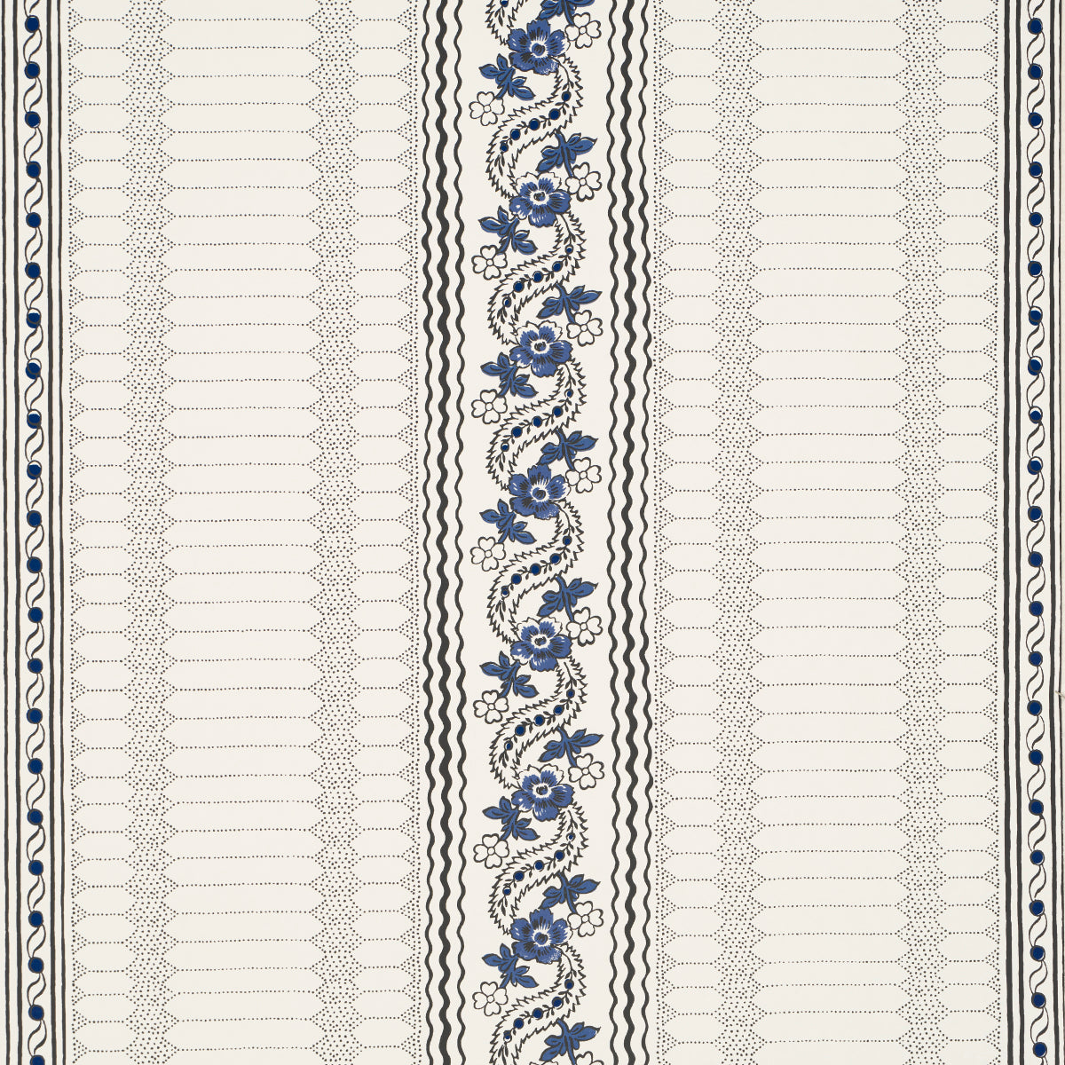 Schumacher Serena Stripe Blue Wallpaper Sample 5015930