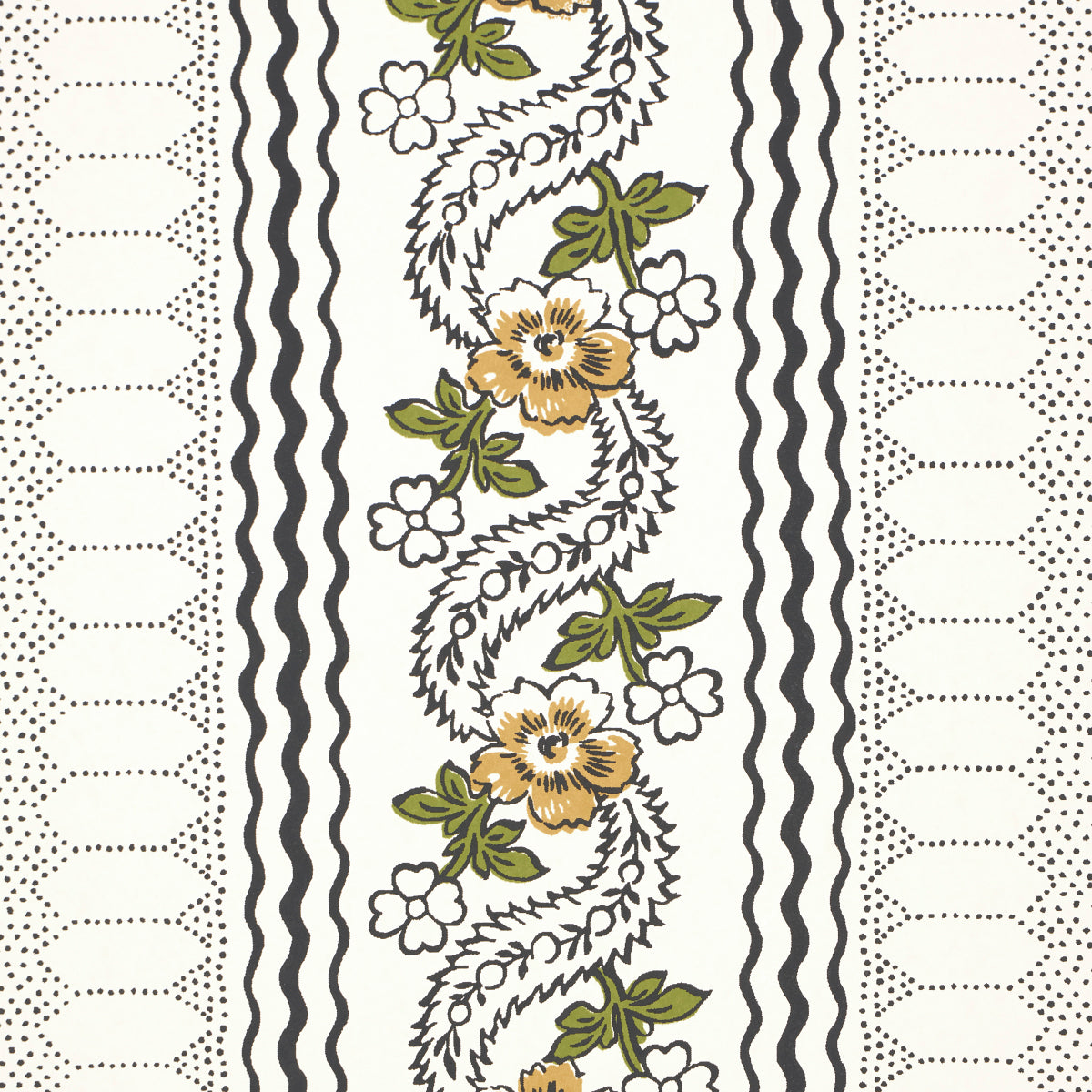 Schumacher Serena Stripe Ochre Wallpaper Sample 5015931