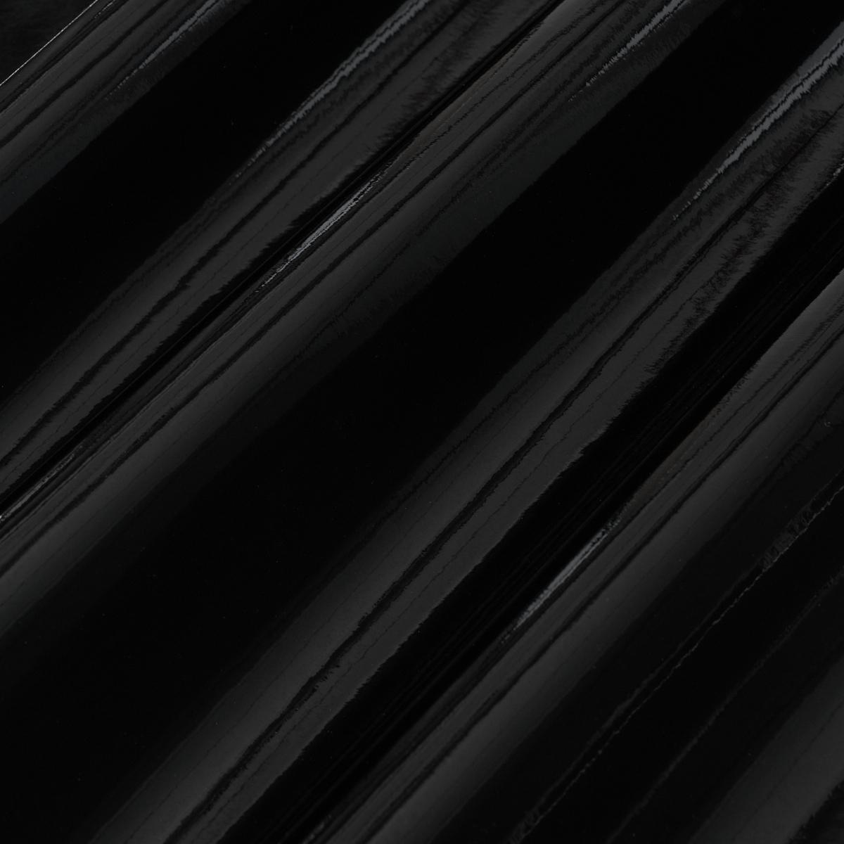 Schumacher Ace Faux Lacquer Performance Vinyl Black Wallpaper Sample 5015945