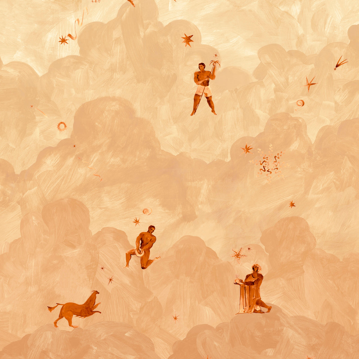 Schumacher Ascendance 3 Panel Set Dusk Wallpaper Sample 5016030