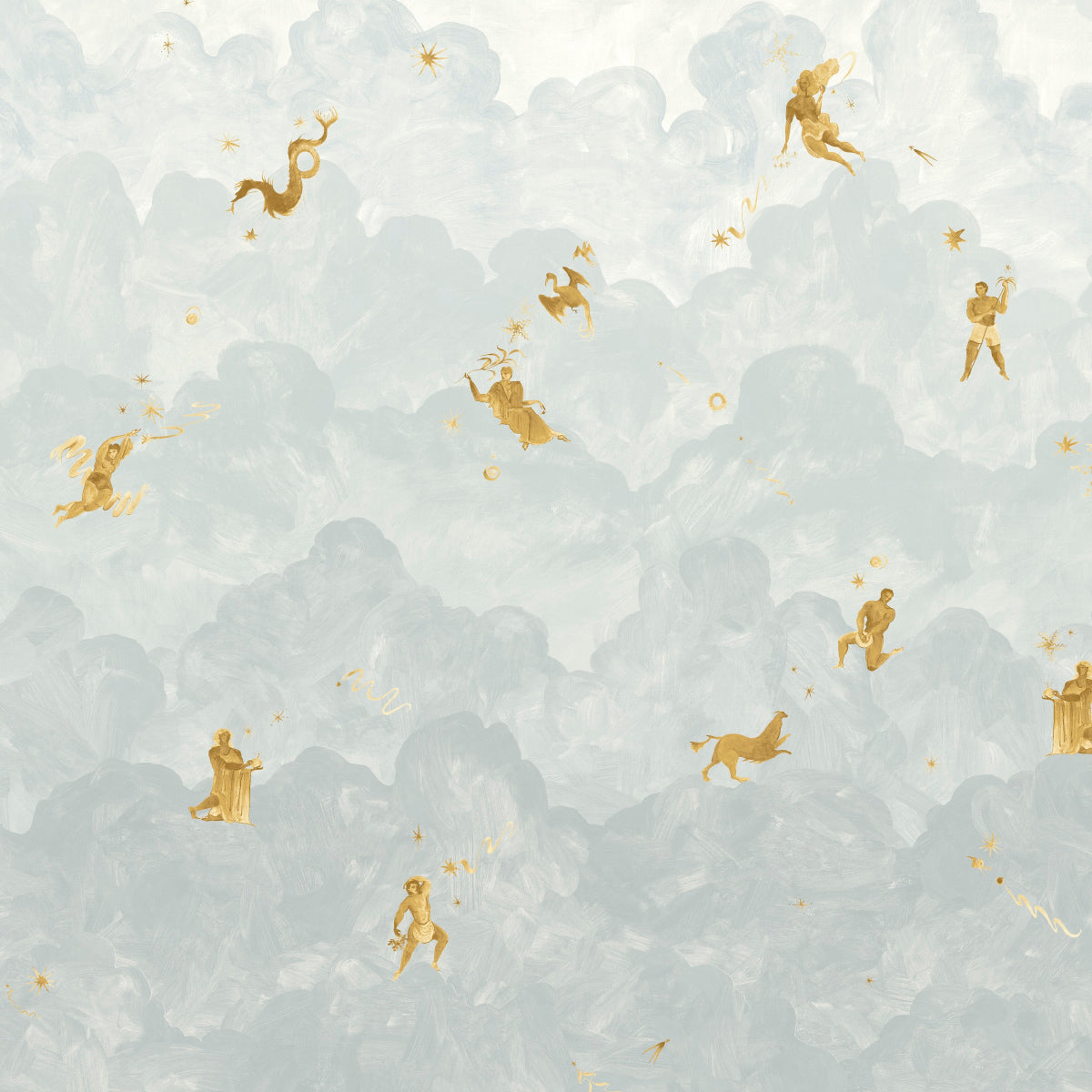 Schumacher Ascendance 3 Panel Set Air Wallpaper Sample 5016031