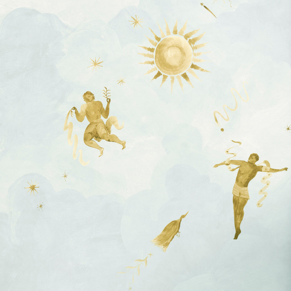 Schumacher Ascendance 3 Panel Set Air Wallpaper Sample 5016031