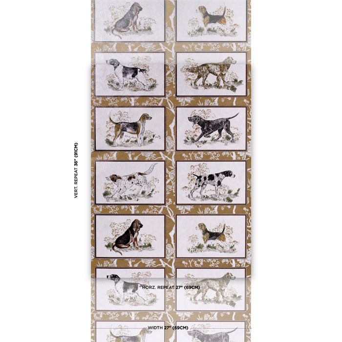 Schumacher Chaser's Legacy Metallic Gold Metallic Wallpaper 5016050