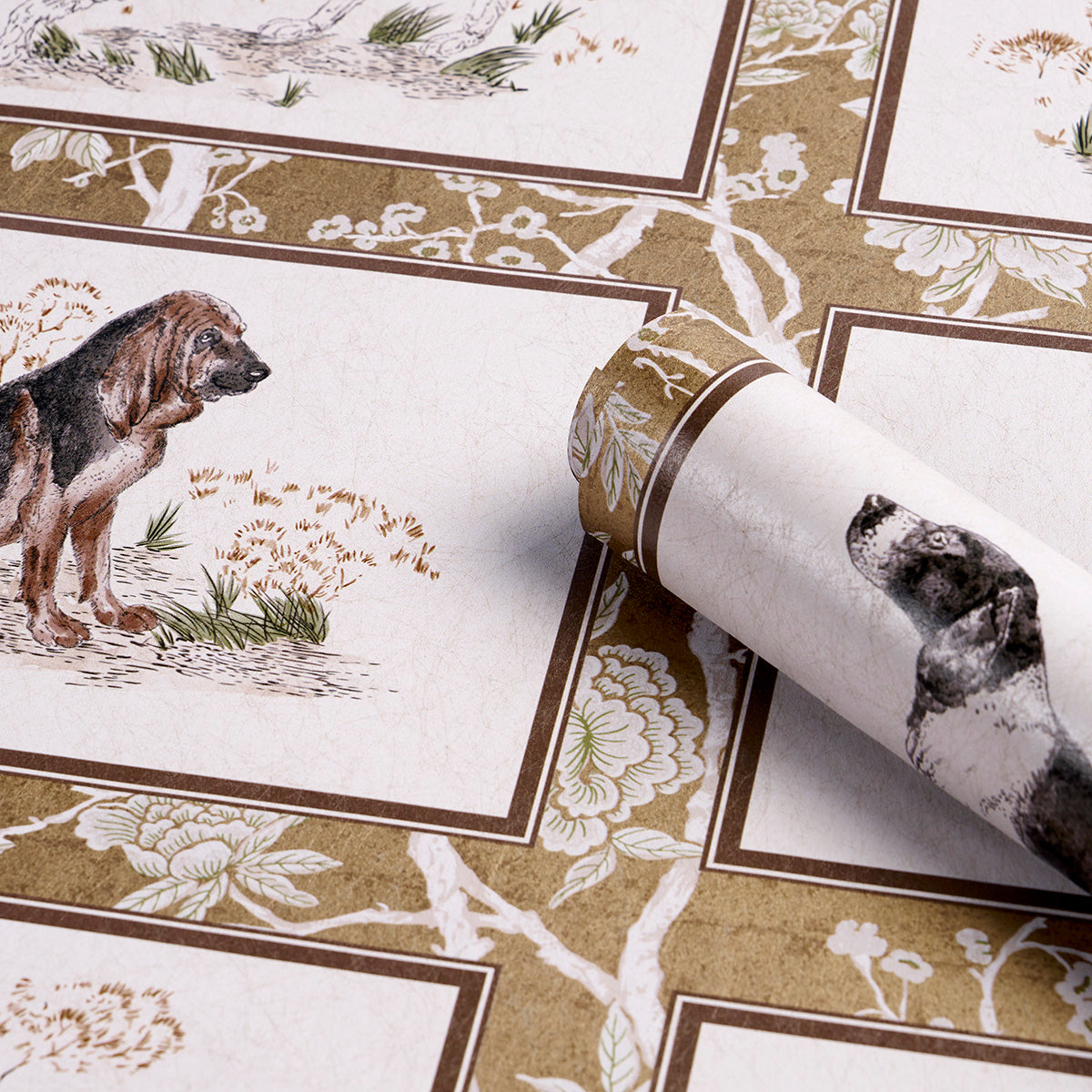 Schumacher Chaser's Legacy Metallic Gold Metallic Wallpaper 5016050