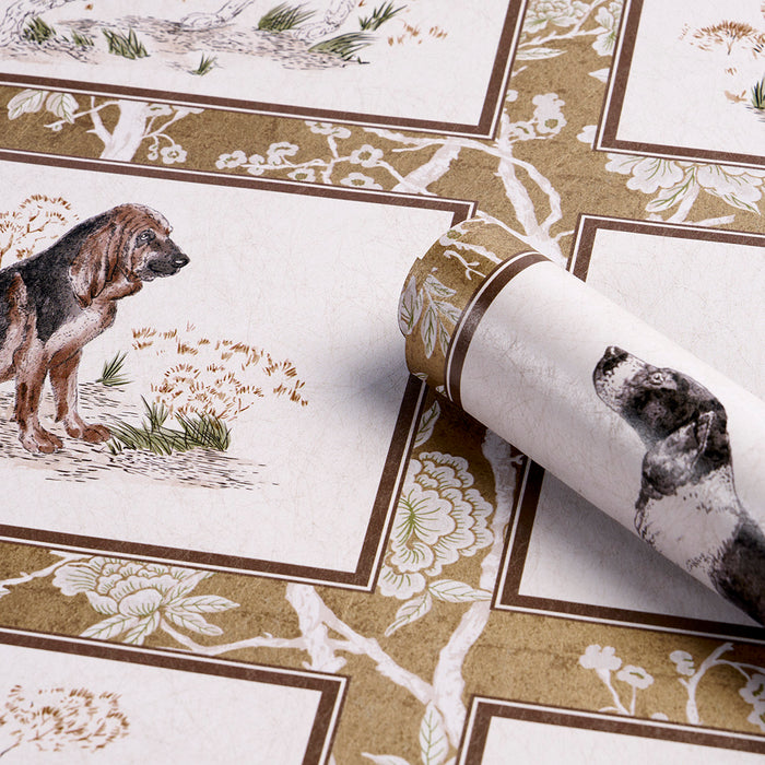 Schumacher Chaser's Legacy Metallic Gold Metallic Wallpaper 5016050